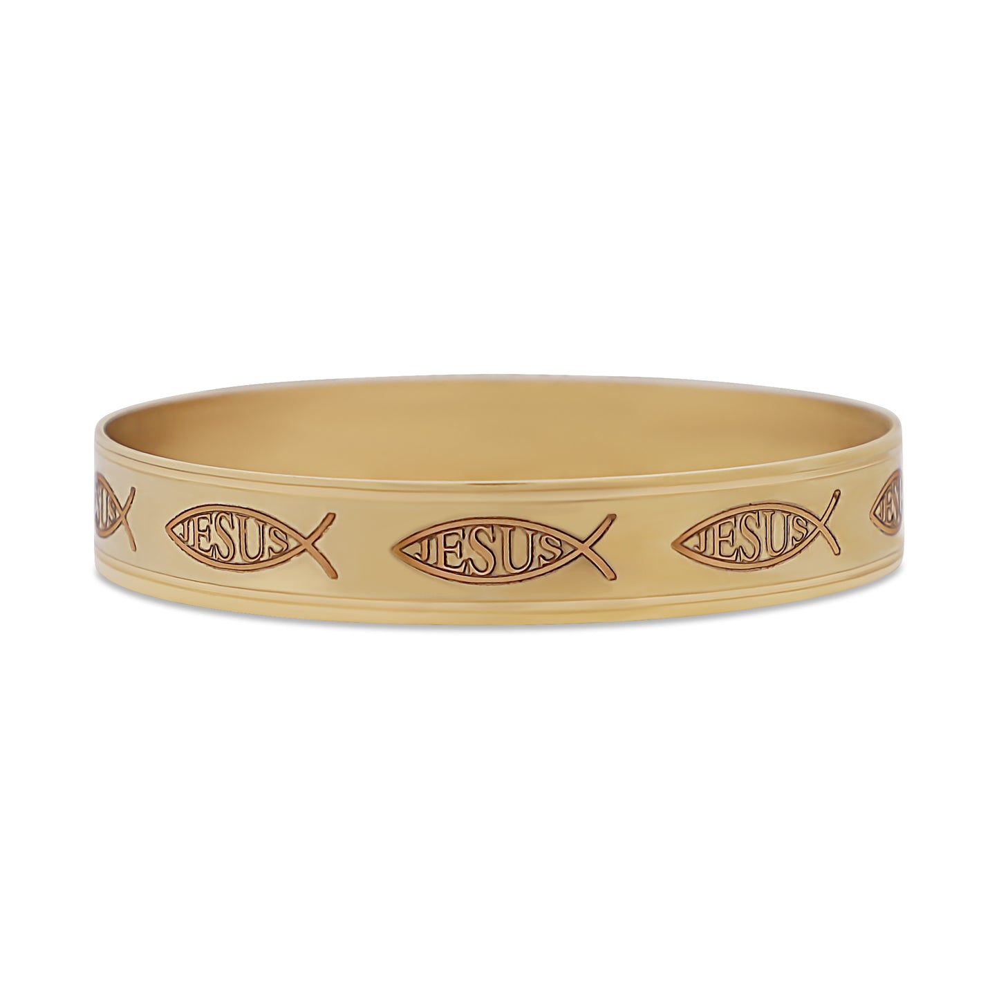 9ct Yellow Gold Jesus Maiden Bangle