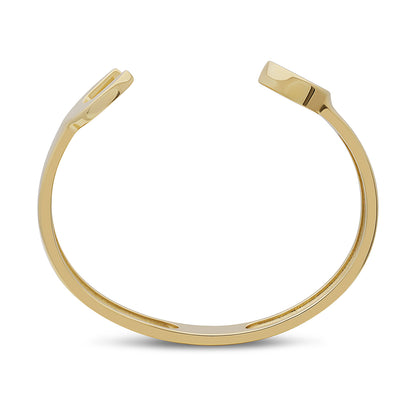 9ct Yellow Gold Solid Men's Plain Polished Spanner Bangle