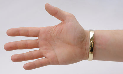9ct Yellow Gold Solid Men's Plain Polished Spanner Bangle