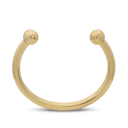 9ct Yellow Gold Solid Torque Bangle- 8"