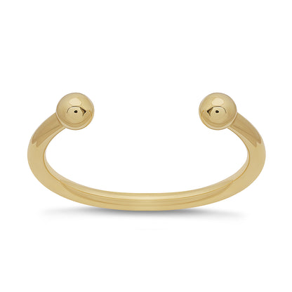 9ct Yellow Gold Solid Torque Bangle- 8"