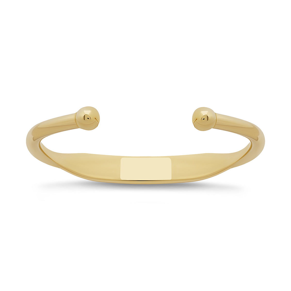 9ct Yellow Gold Solid Torque ID Child's Bangle
