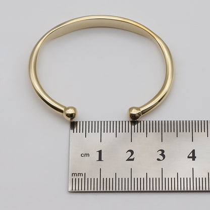 9ct Yellow Gold Solid Torque ID Child's Bangle