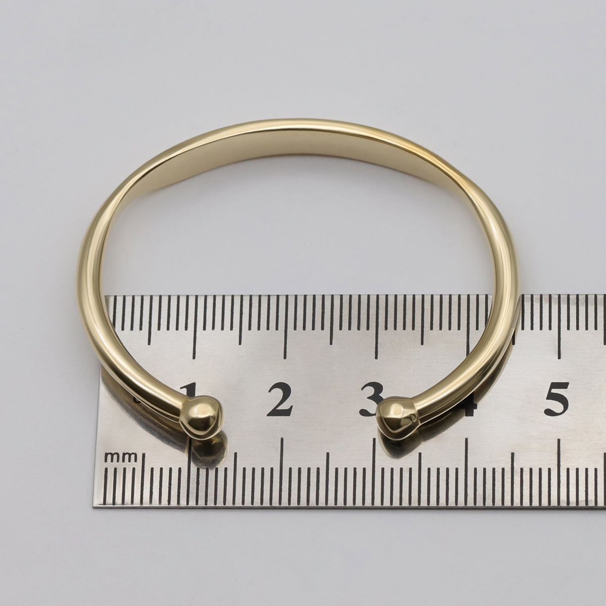 9ct Yellow Gold Solid Torque ID Child's Bangle