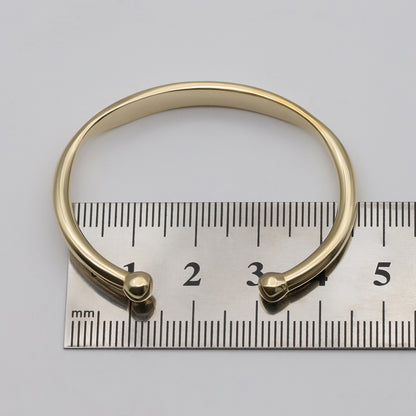 9ct Yellow Gold Solid Torque ID Child's Bangle