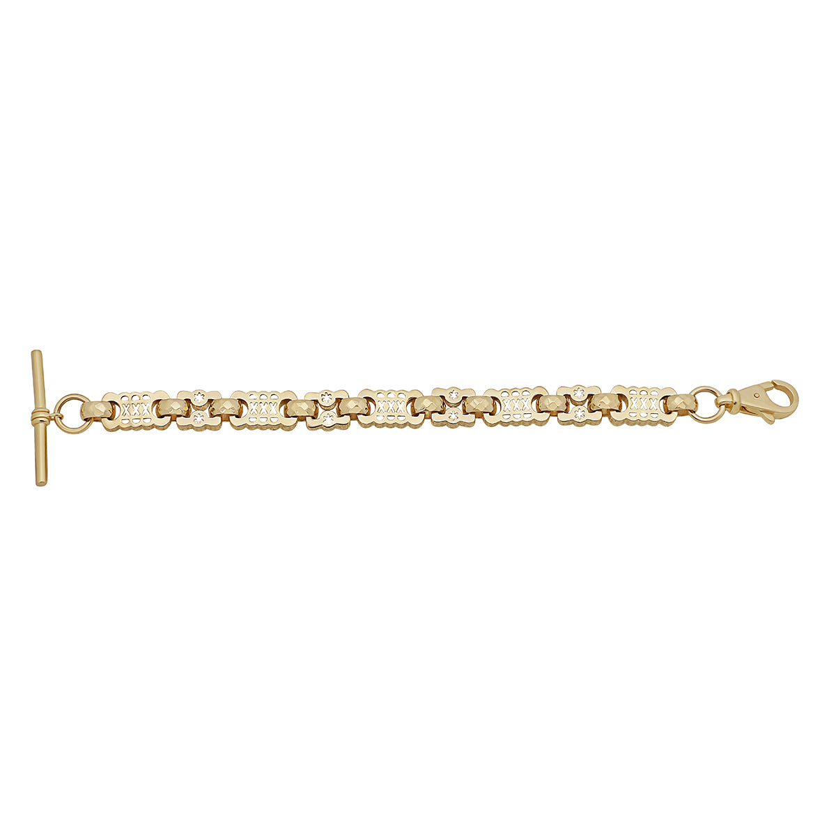 9ct Yellow Gold Stars & Bars Bracelet