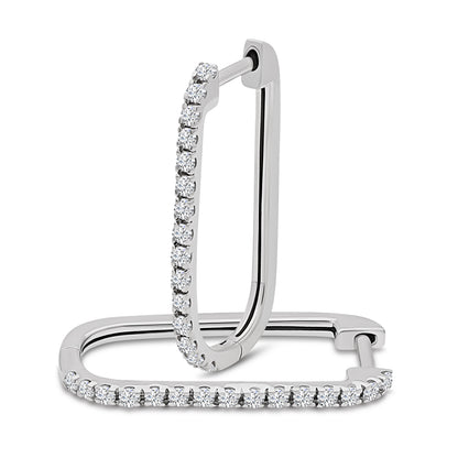 Diamond Paper Clip Earrings
