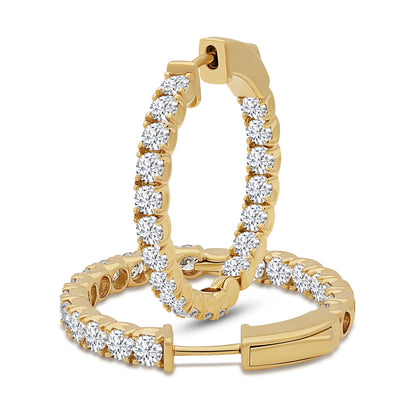 Brilliant Double Hoops - 2.95ct