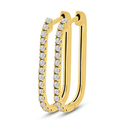 Diamond Paper Clip Earrings
