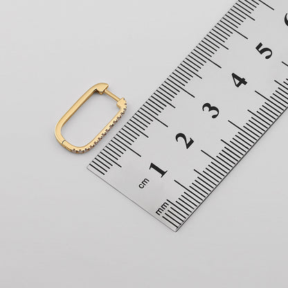 18ct Gold 0.25ct Lab Grown Diamond Paper Clip Earrings