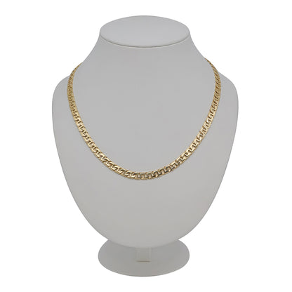 9ct Yellow Gold Textured Curb Style 6.5mm Z Link Chain -20"