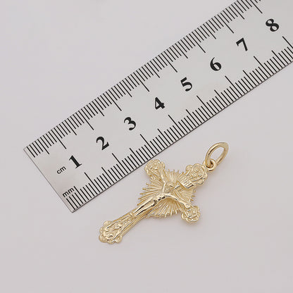 9ct Yellow Gold Crucifix Cross Pendant