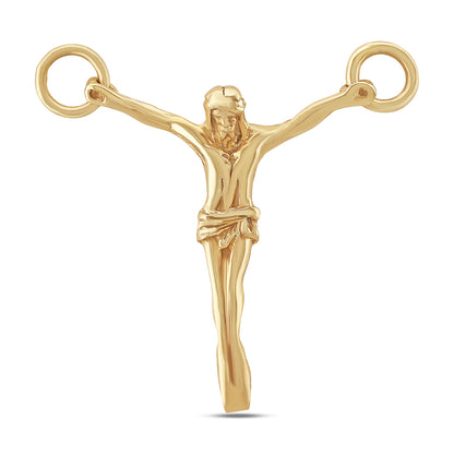 9ct Yellow Gold Polished Crucifix Charm Pendant