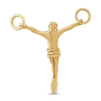 9ct Yellow Gold Polished Crucifix Charm Pendant