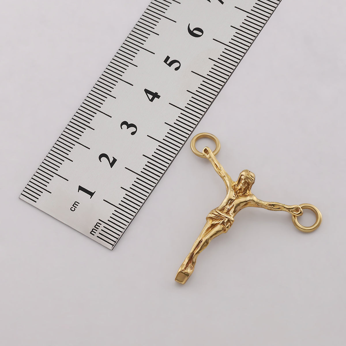 9ct Yellow Gold Polished Crucifix Charm Pendant