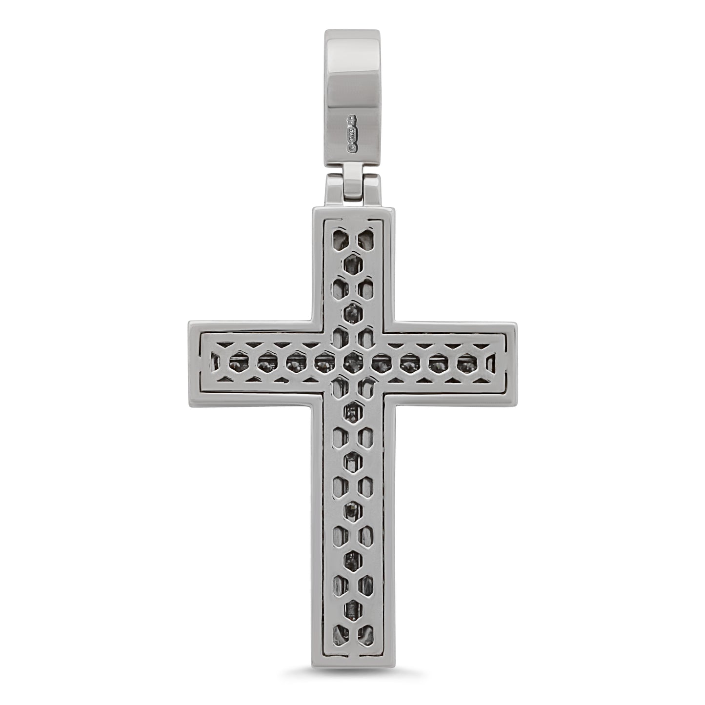 9ct White Gold 2.03ct Diamond Cross Pendant