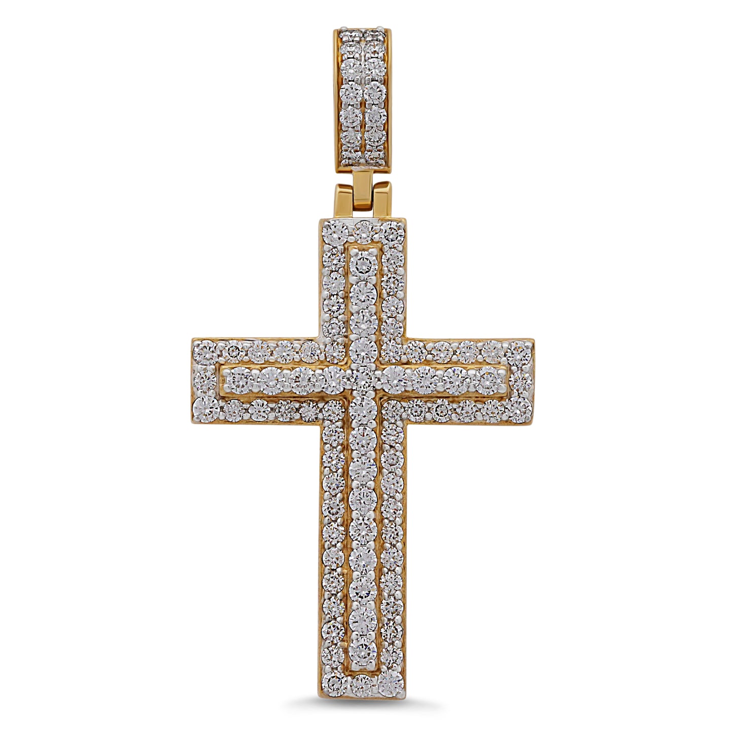 9ct Yellow Gold 2.06ct Diamond Cross Pendant