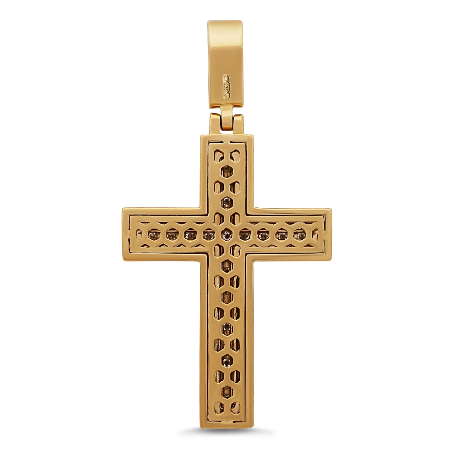 9ct Yellow Gold 2.06ct Diamond Cross Pendant