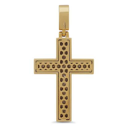 9ct Yellow Gold 2.13ct Diamond Cross Pendant