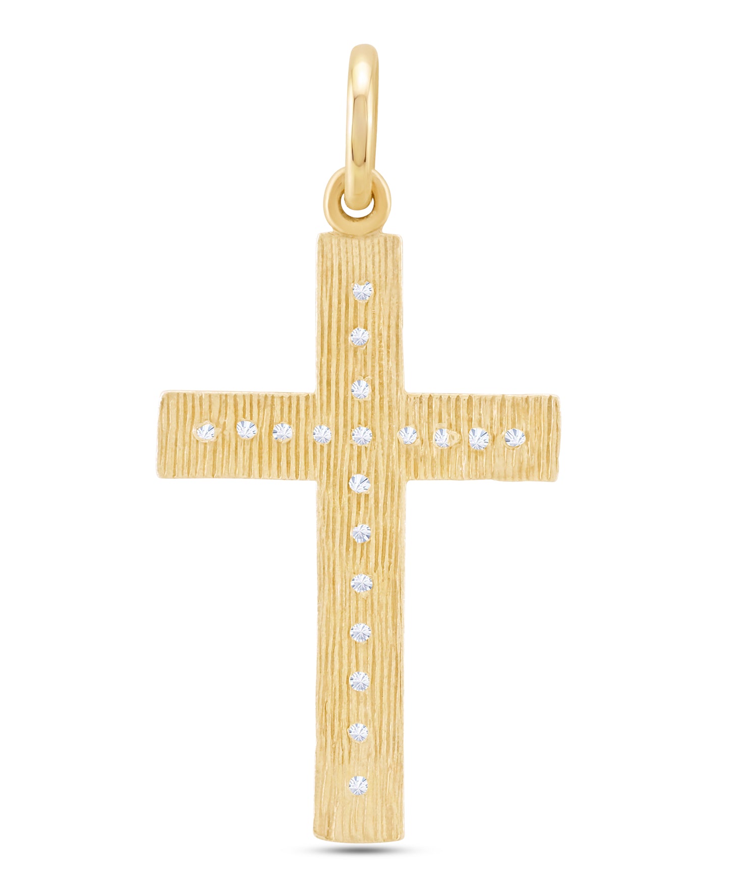 9ct Yellow Gold Ornate Small Sized Gem Set Cross