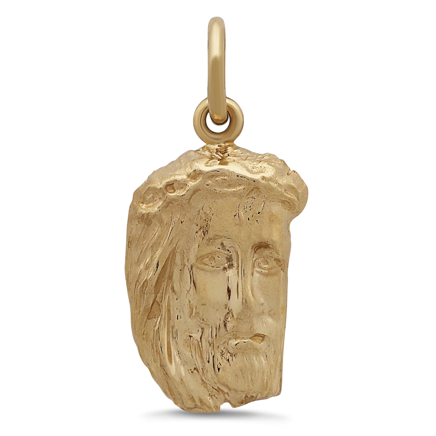 9ct Yellow Gold  Small Jesus Solid Pendant