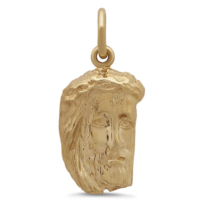 9ct Yellow Gold  Small Jesus Solid Pendant