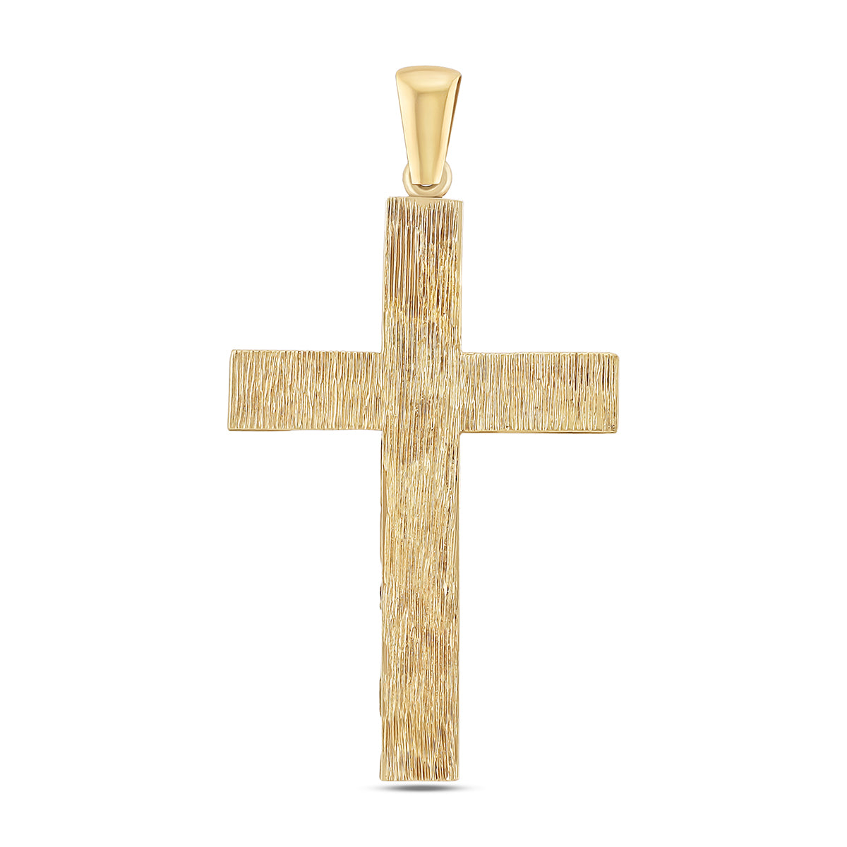 9ct Yellow Gold Ornate Large Sized Gem Set Cross