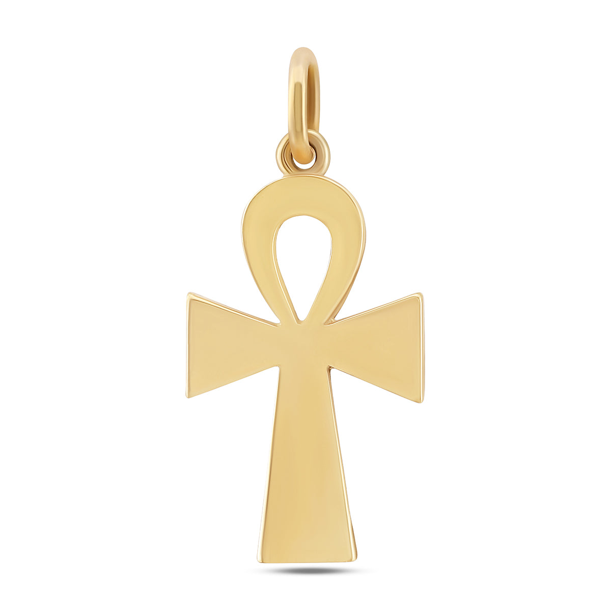 9ct Yellow Gold Solid Small Polished Ankh Cross