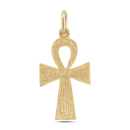 9ct Yellow Gold Solid Small Polished Ankh Cross