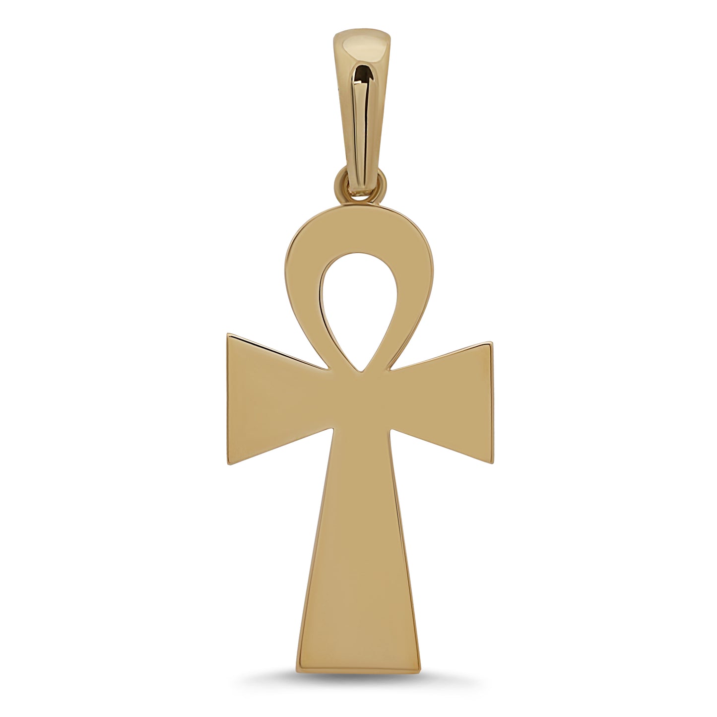 9ct Yellow Gold Solid Large Polished Ankh Cross