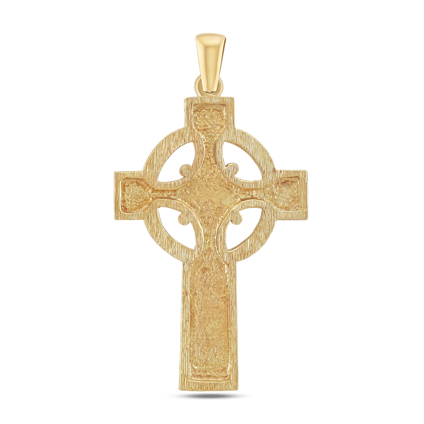 9ct Yellow Gold Large Ornate Celtic Cross Pendant