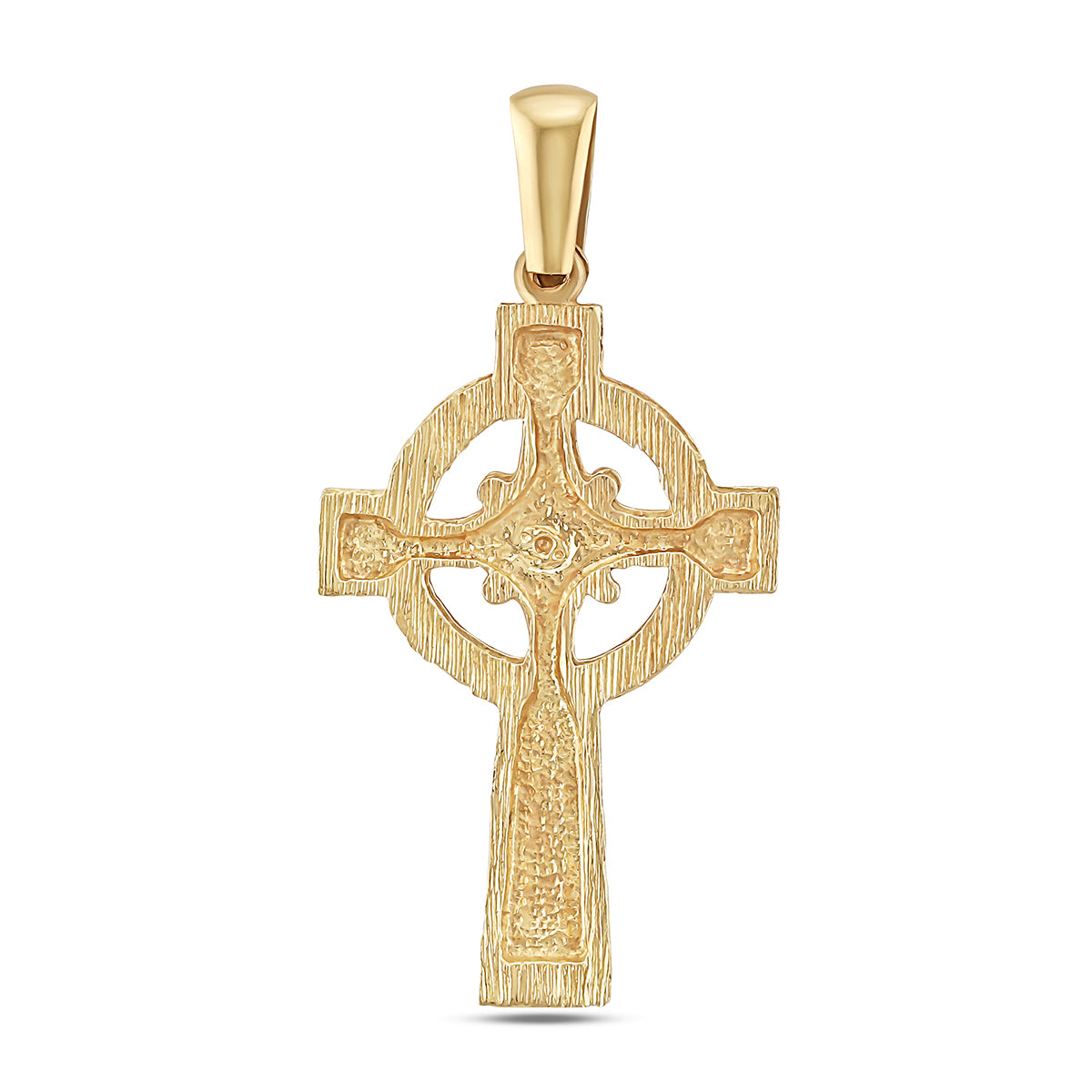 9ct Yellow Gold Medium Ornate Celtic Cross Pendant