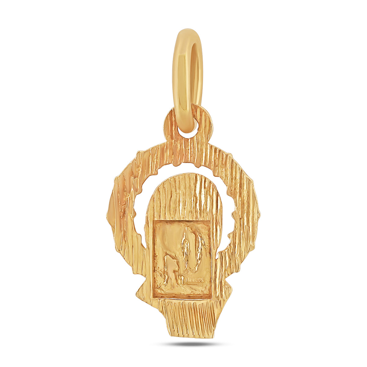 9ct Yellow Gold Virgin Mary Halo Pendant