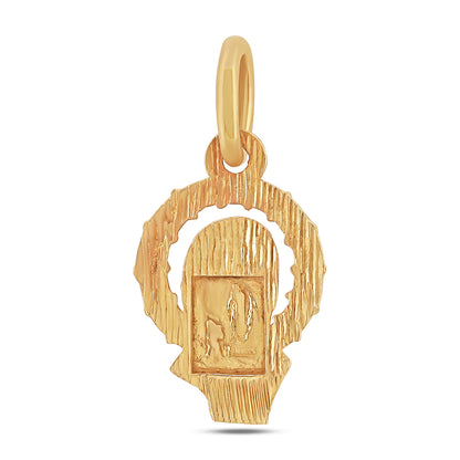 9ct Yellow Gold Virgin Mary Halo Pendant