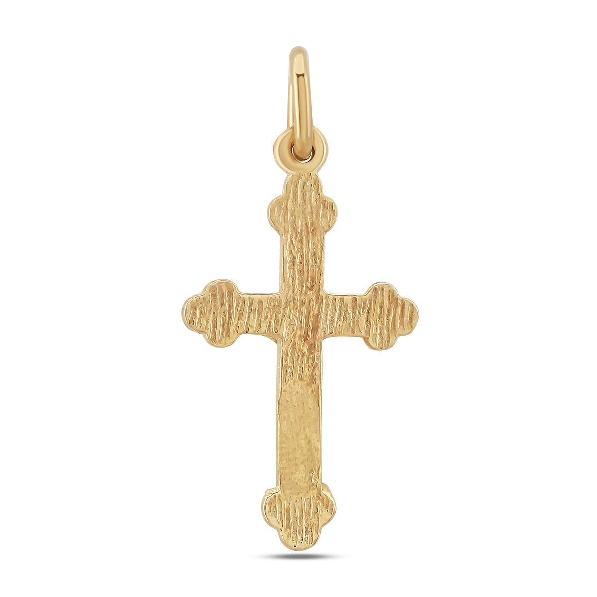 9ct Yellow Gold Fleury Crucifix Cross Pendant