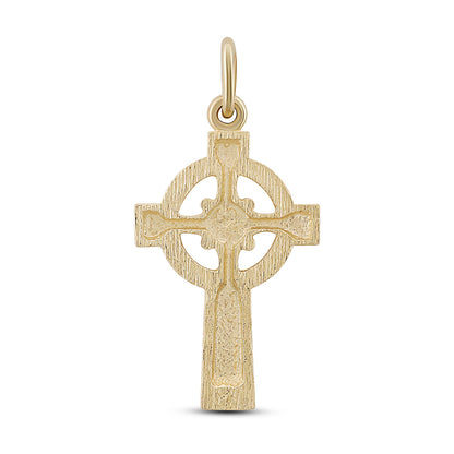 9ct Yellow Gold Small Ornate Celtic Cross Pendant
