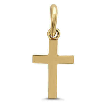 9ct Yellow Gold Extra Small Polished Plain Cross