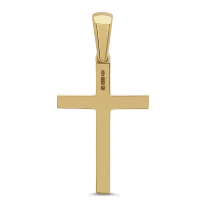 9ct Yellow Gold Medium Polished Plain Cross