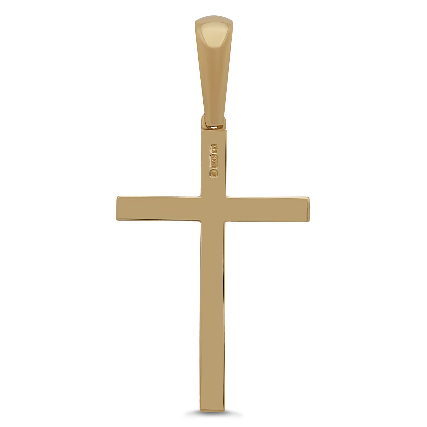 9ct Yellow Gold Solid Large Classic Cross