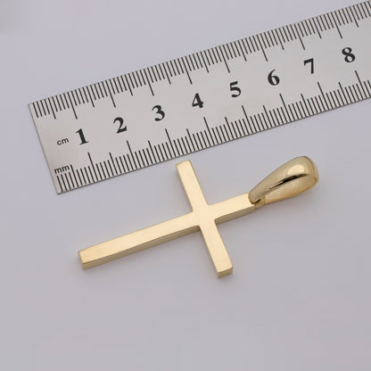 9ct Yellow Gold Solid Large Classic Cross