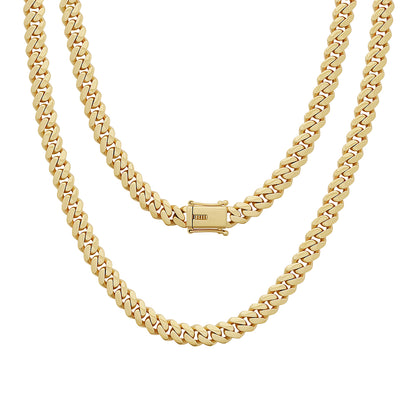 9ct Yellow Gold Solid Classic Cuban Link 8.5mm Chain