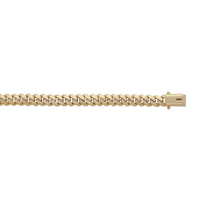 9ct Yellow Gold Solid Classic Cuban Link 8.5mm Bracelet-8.5"