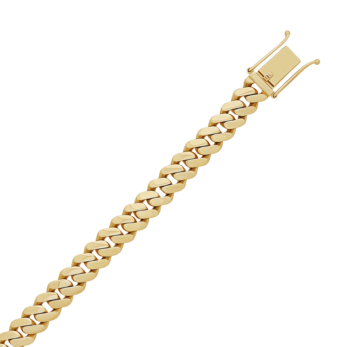 9ct Yellow Gold Solid Classic Cuban Link 10mm Chain
