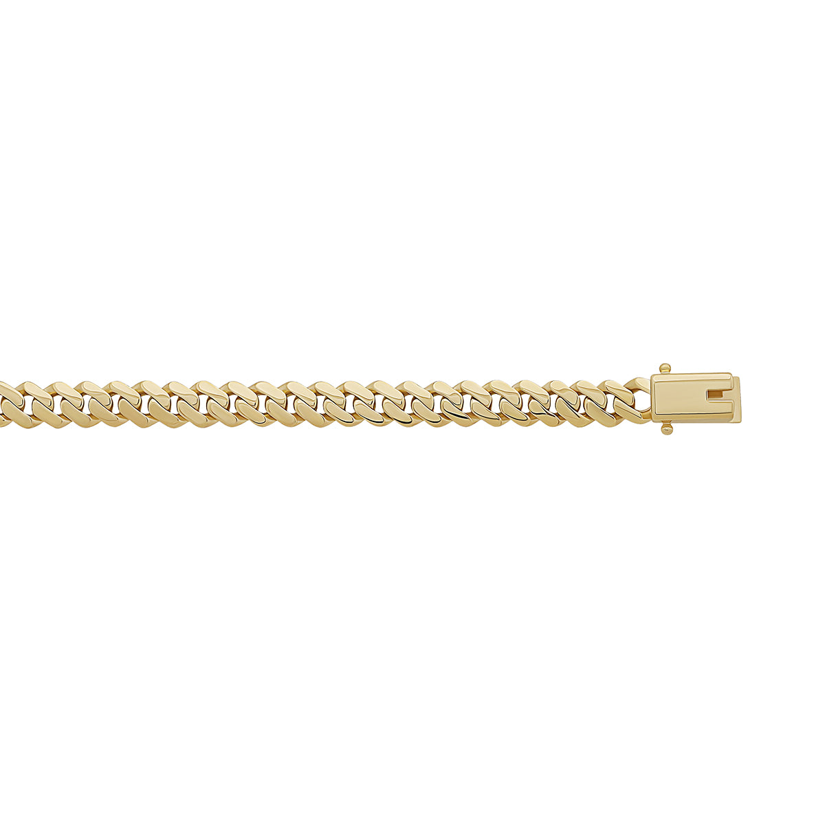 9ct Yellow Gold Solid Classic Light Weight Cuban Link 7mm Chain