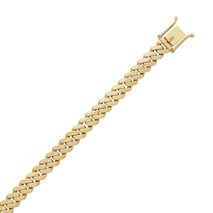 9ct Yellow Gold Solid Classic Light Weight Cuban Link 8mm Chain