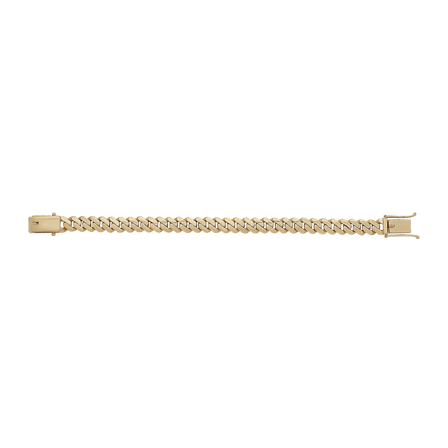 9ct Yellow Gold Solid Classic Light Weight Cuban Link 9.5mm Bracelet-8.5"