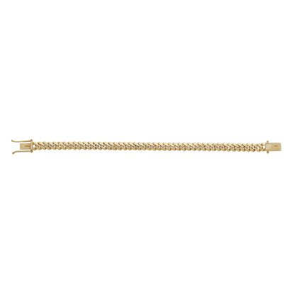 9ct Yellow Gold Solid Classic Cuban Link 7.5mm Bracelet-8.5"