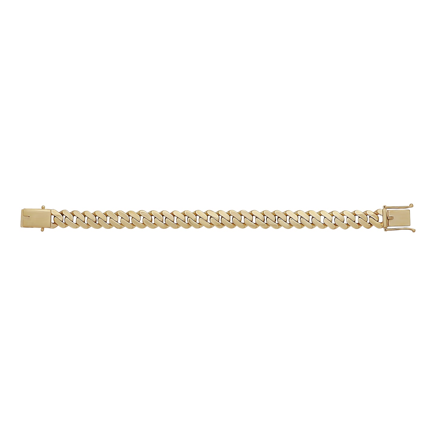 9ct Yellow Gold Solid Classic Light Weight Cuban Link 11mm Bracelet-8.5"