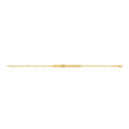 9ct Yellow Gold Square ID Curb Link Bracelet