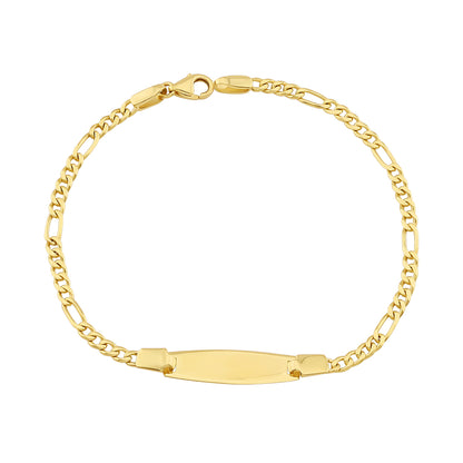 9ct Yellow Gold Oval ID Curb Link Bracelet